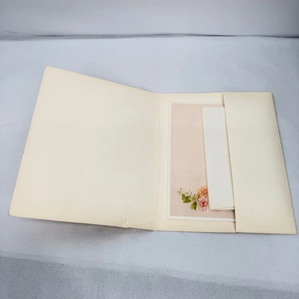 Current Gossamer Garden Stationery Set Floral Lace Print Vintage Paper Notes